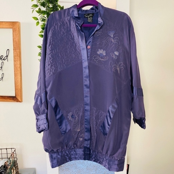 Suzelle Jackets & Blazers - Vintage Suzelle Oversized Embroidered Quilted Blazer Jacket